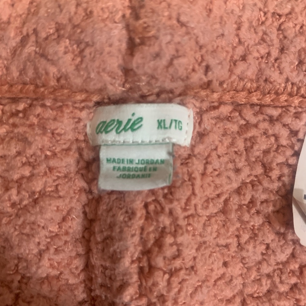 Aerie Womens Just Rosey Marshmallow Sherpa Pajama Lounge Stretch Pants Size XL - Picture 6 of 11